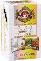 Assorted Black & Green Teas Four Seasons Basilur 12 x 1,5 g a 13 x 2 g 