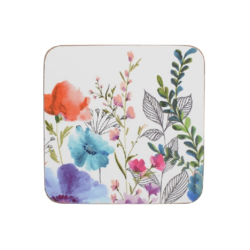Podložky korkové Meadow floral 6 ks 10,5 x 10,5 cm