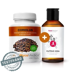 Coriolus + Pleťová voda Mycomedica 90 kapslí + 130 ml
