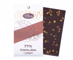 Čokoláda hořká 77 % s pegrou Pleva 50 g