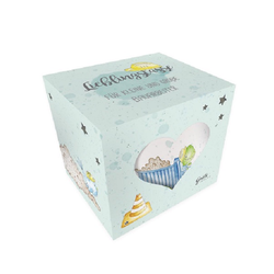 Hrnek dětský Náklaďák s dinosaurem kostní porcelán Grätz 300 ml 