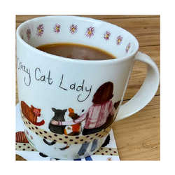 Hrnek Crazy Cat Lady Alex Clark porcelán 0,4 l