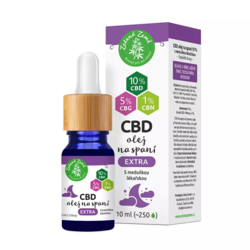 CBD konopný olej na spaní s meduňkou Zelená Země 10 ml