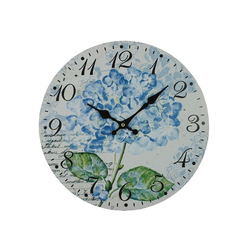 Hodiny nástěnné Hortenzie průměr 34 cm