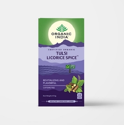 Tulsi Licorice spice lékořice Organic India 25 x 1,9 g