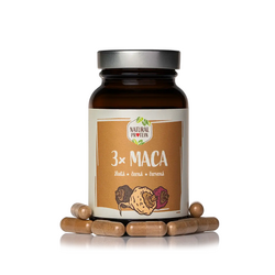 3x Maca žlutá, červená, černá NaturalProtein 60 kapslí