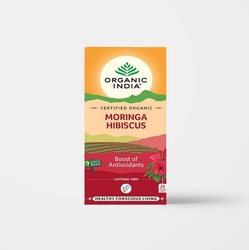 Tulsi Moringa Hibiscus ibišek Organic India 25 x 2 g