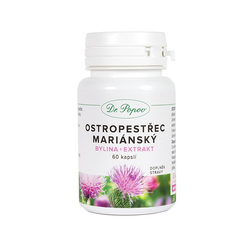 Ostropestřec bylina+extrakt Dr. Popov 60 kapslí