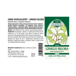 Ginkgo biloba z pupenů Naděje 50 ml