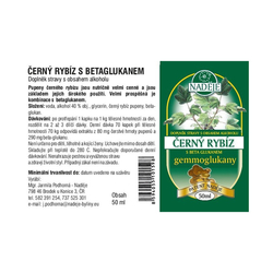 Černý rybíz a betaglukan Naděje 50 ml