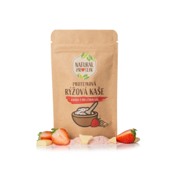 Proteinová rýžová kaše Jahoda a bílá čokoláda NaturalProtein 60 g