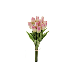 Tulipán mini krémovo-růžový pěna 6 x 36 x 3 cm 1 ks