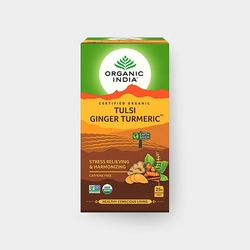 Tulsi kurkuma zázvor Organic India 25 x 1,74 g