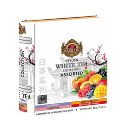 White Tea Book Assorted Basilur 32 x 1,5 g plech