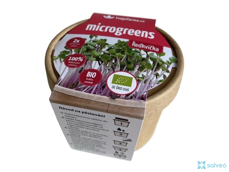 Pěstební kelímek Microgreens Ředkvička 1 ks