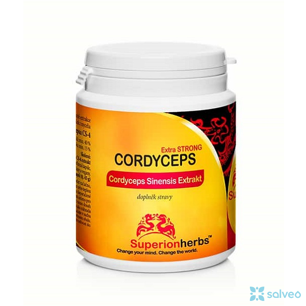 Cordycpes extrakt 40% polysacharidů Superionherbs 90 kapslí