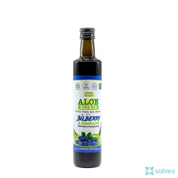 Aloe Elixír Bilberry Kombucha HealthRepublic 500 ml