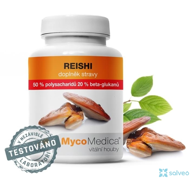Reishi s 50 % polysacharidů MycoMedica 90 kapslí