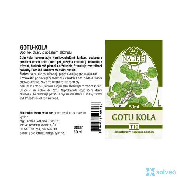 Gotu-kola (Bráhmí) Naděje 50 ml