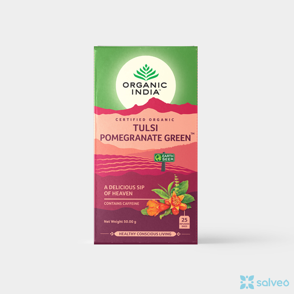 Tulsi Pomegranate Green Organic India 25 sáčků