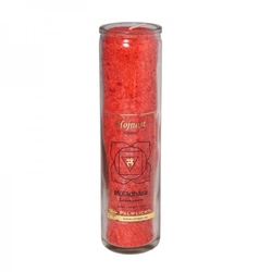 Velká čakrová svíčka červená, hojnost, múládhára Cereus