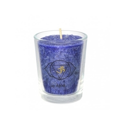 Mini čakrová svíčka královská modř, meditace, ájňa Cereus