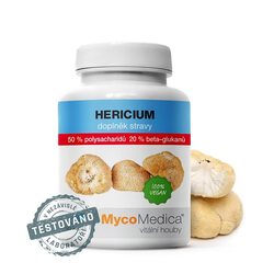Hericium 50 % vegan MycoMedica 90 kapslí